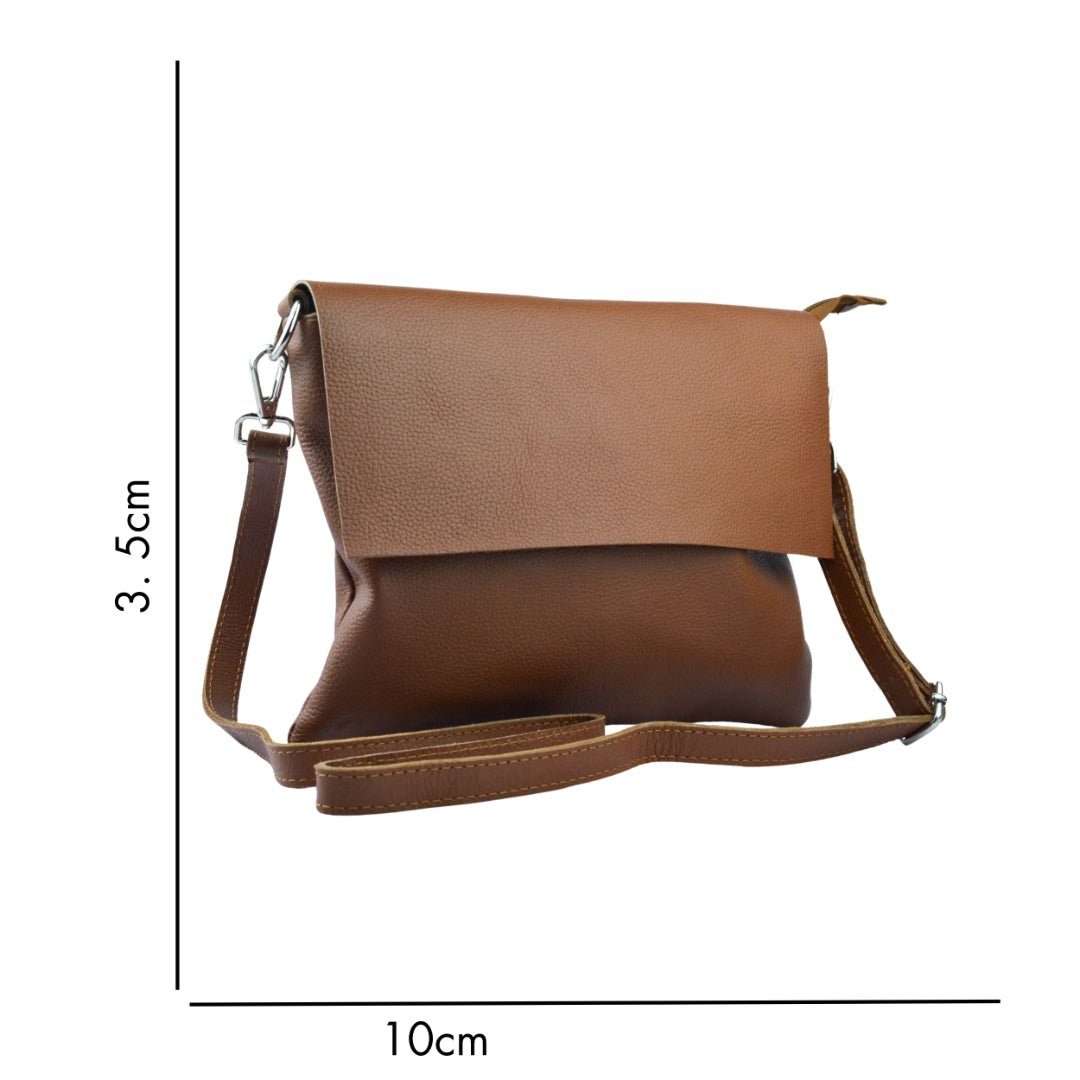 Chic Women's Leather Messenger Bag With Two Versatile, Fashionable Straps & High-Quality Design - Leatherax