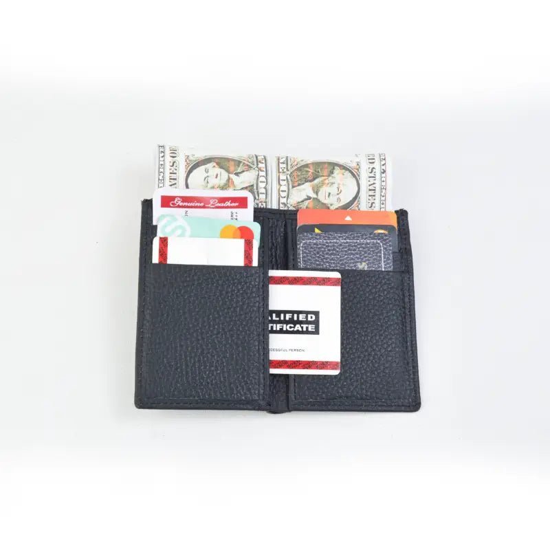 Bi-Fold Mini Wallet Measuring The Right Size To Fit Comfortably In Your Pocket Without Bulk - Leatherax