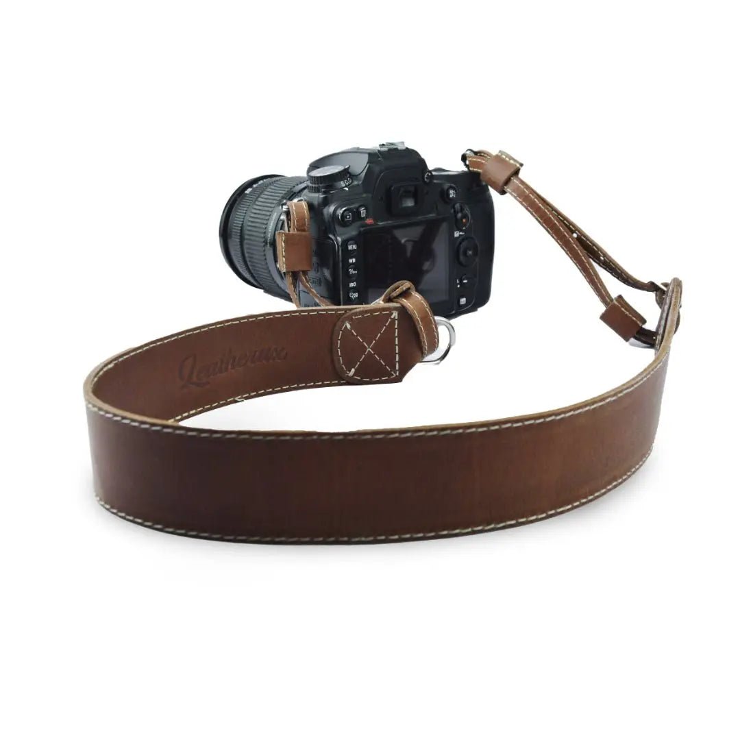 Classic Royal Brown, Leather Camera Strap - Leatherax