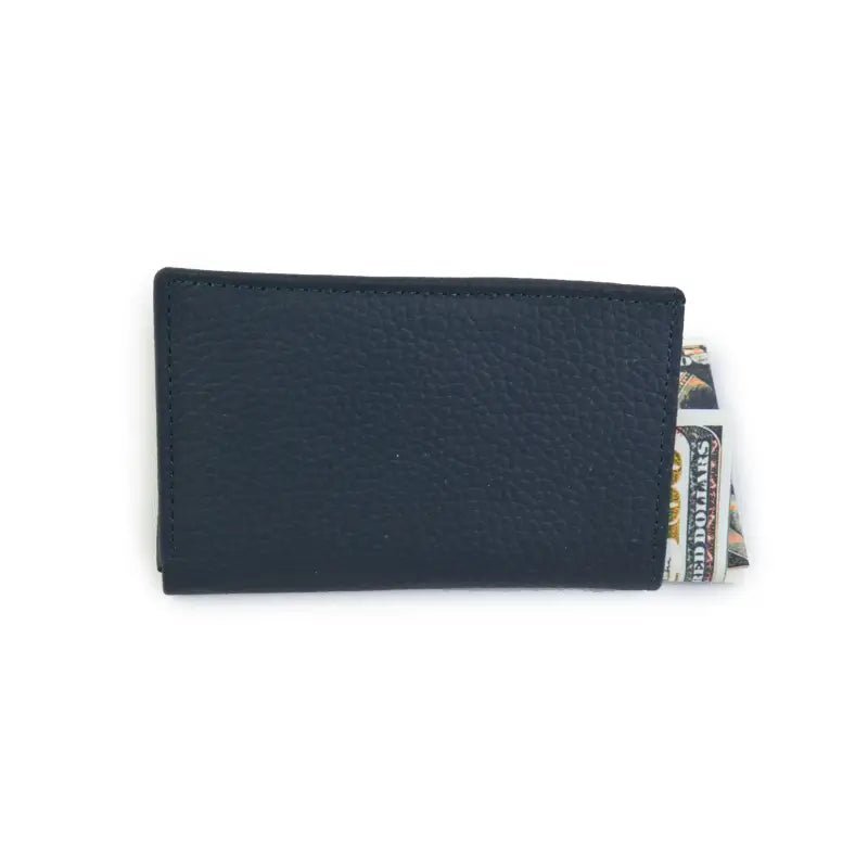 Grey Genuine Leather Slim Bifold Mini Wallet – LeatherAx