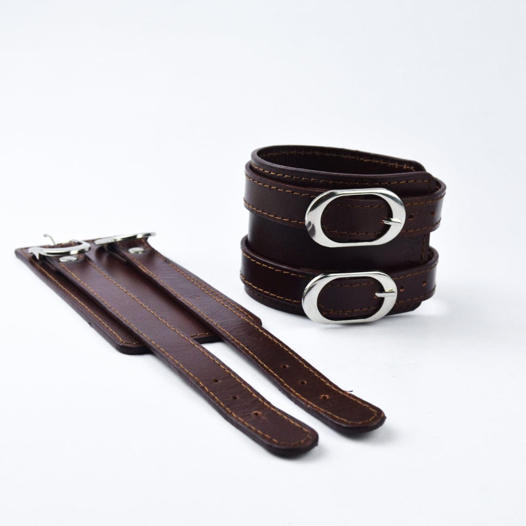 DarkBrown Hooked Leather Bracelet | In stock! – leatherax