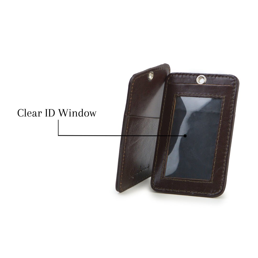 ID Card Protector with leather cover for protection - Leatherax