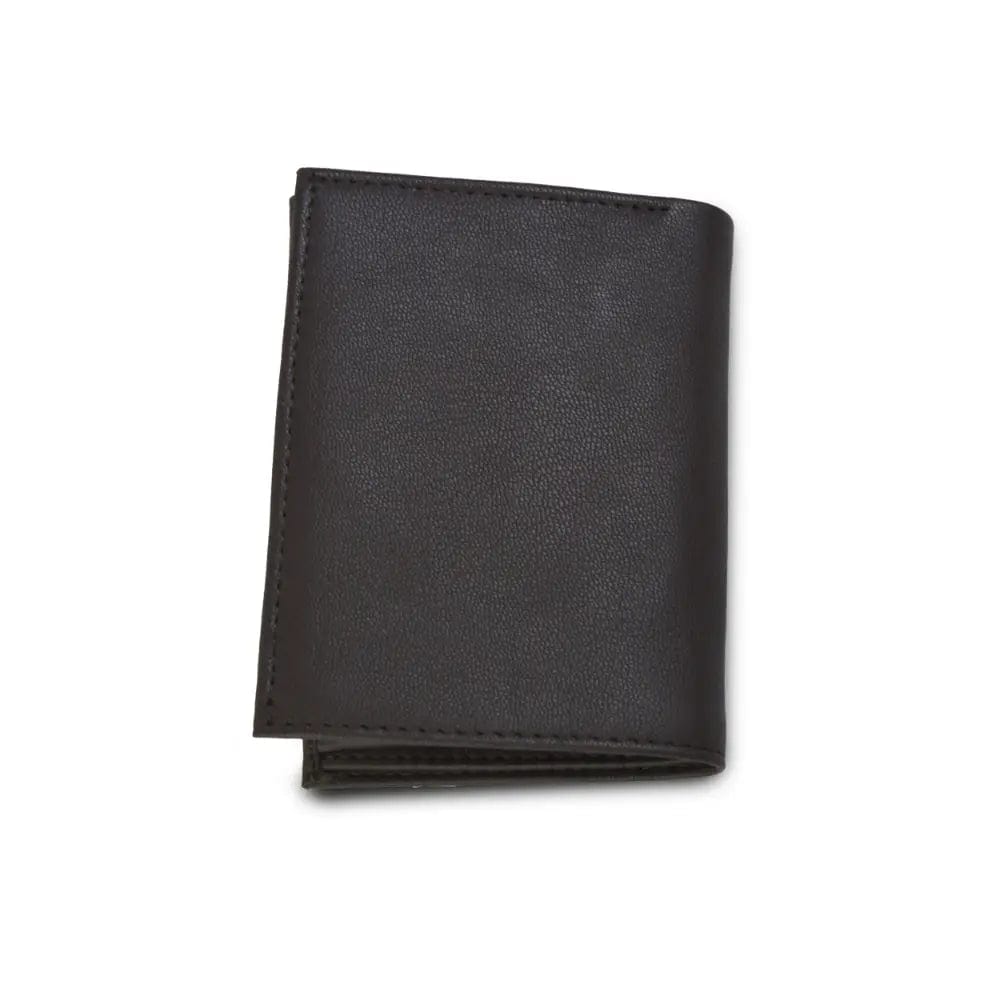 Minimalist Genuine leather trifold wallet with multiple card slots and cash compartment - Leatherax