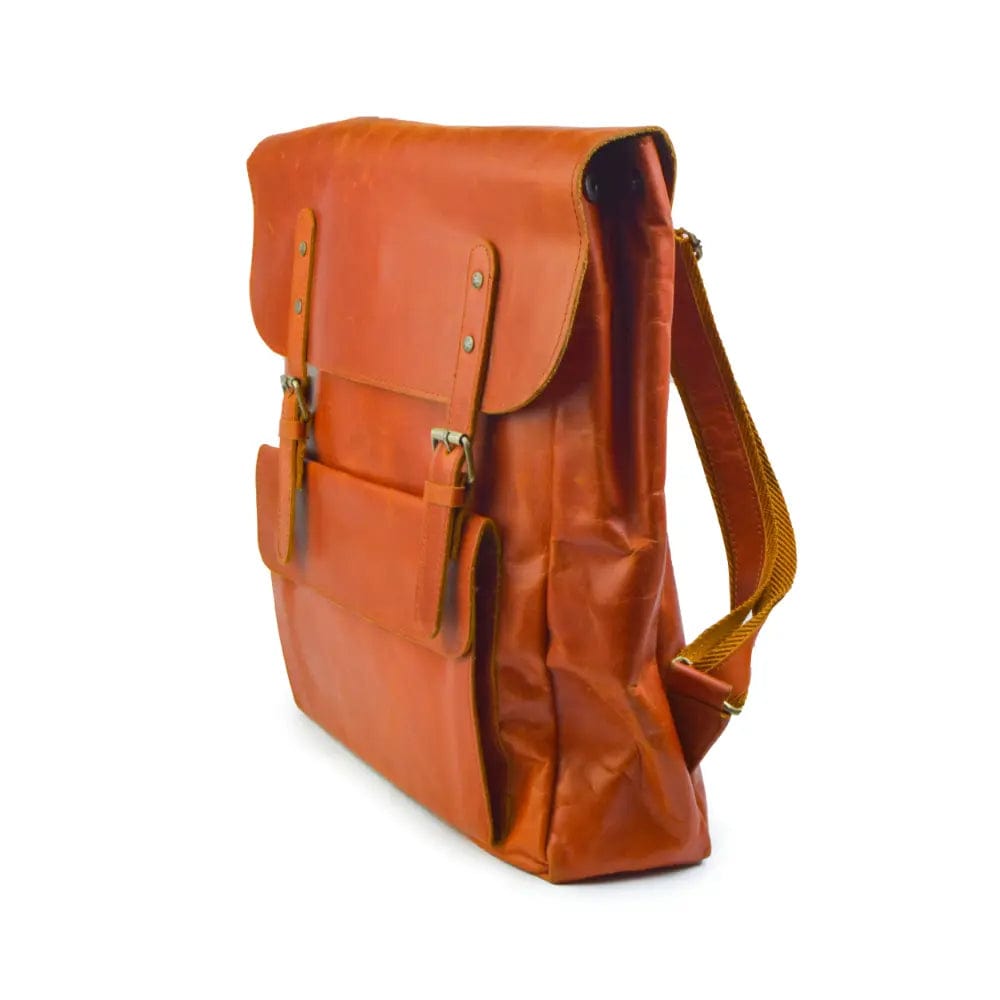  Leatherax Vintage Leather Backpack with a classic design and spacious compartments - Leatherax