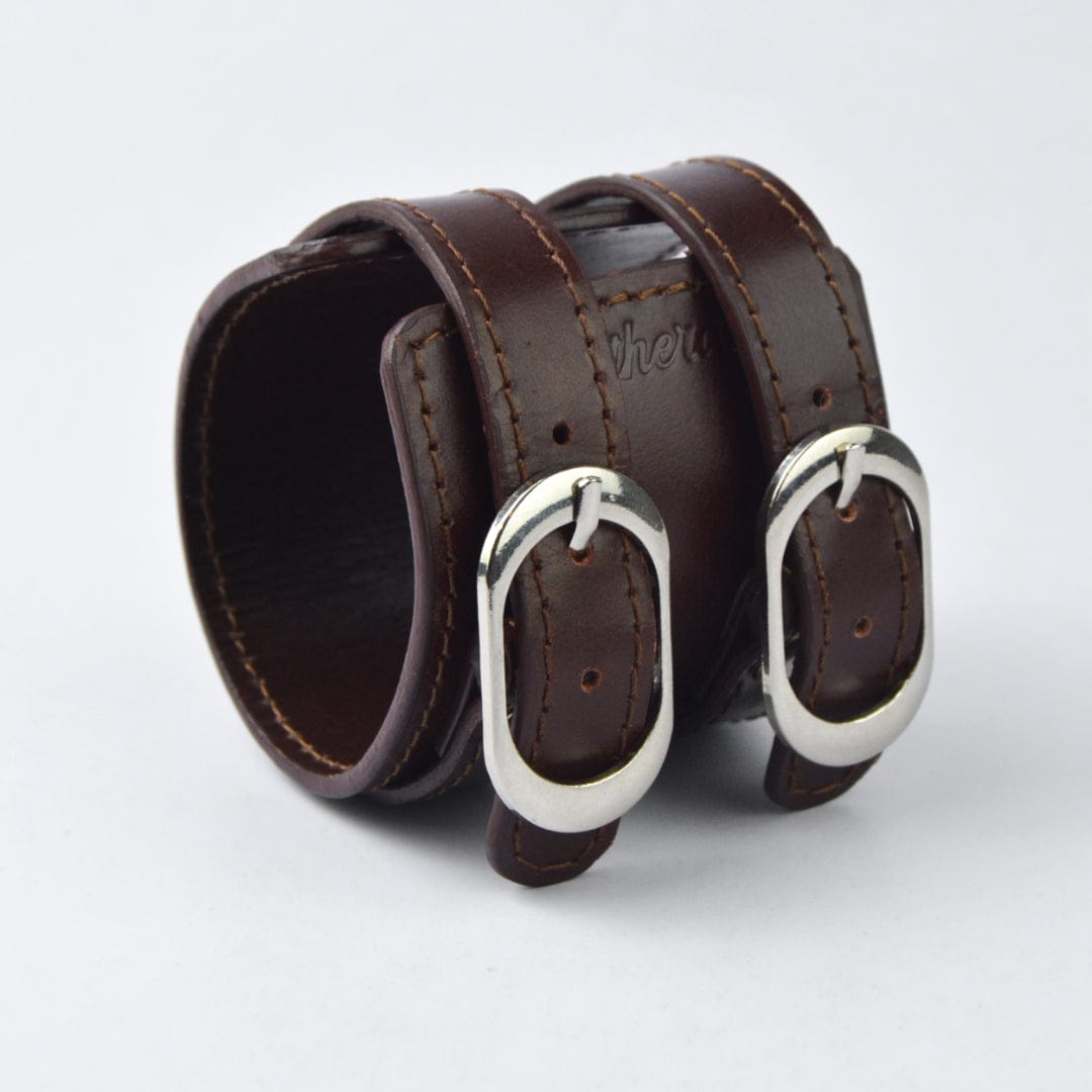  Men's & Women Wrist Belt Made From Genuine Leather With distressed Brown & Perfect For Adding An Edgy Touch To Any Outfit - Leatherax