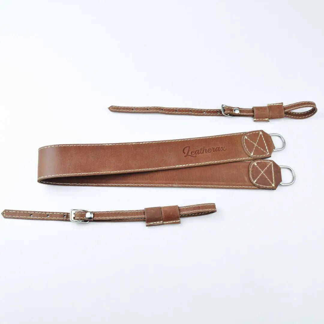 Rustic Leather Camera Strap Band With Reinforced Ends For Extra Security - Leatherax