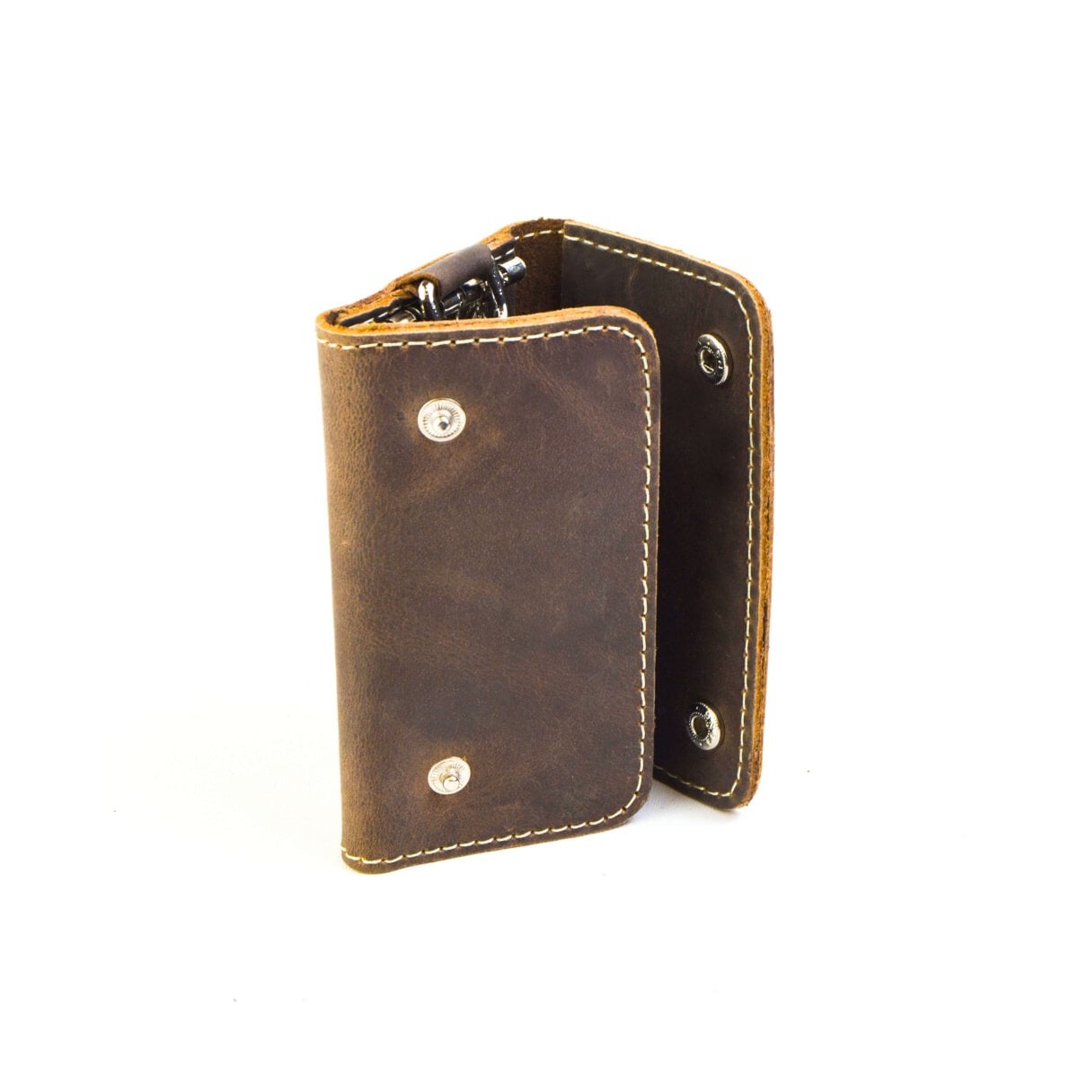 Slim Leather Key Sleeve Wallet - Compact Design for Easy Carry - Leatherax