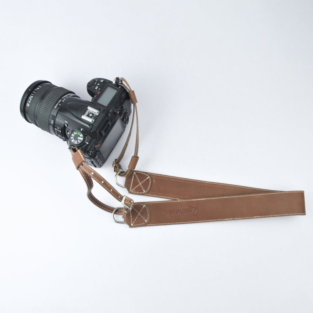 Heavy-Duty Leather Camera Strap, Perfect For Carrying Heavy Camera Gear With Ease - Leatherax