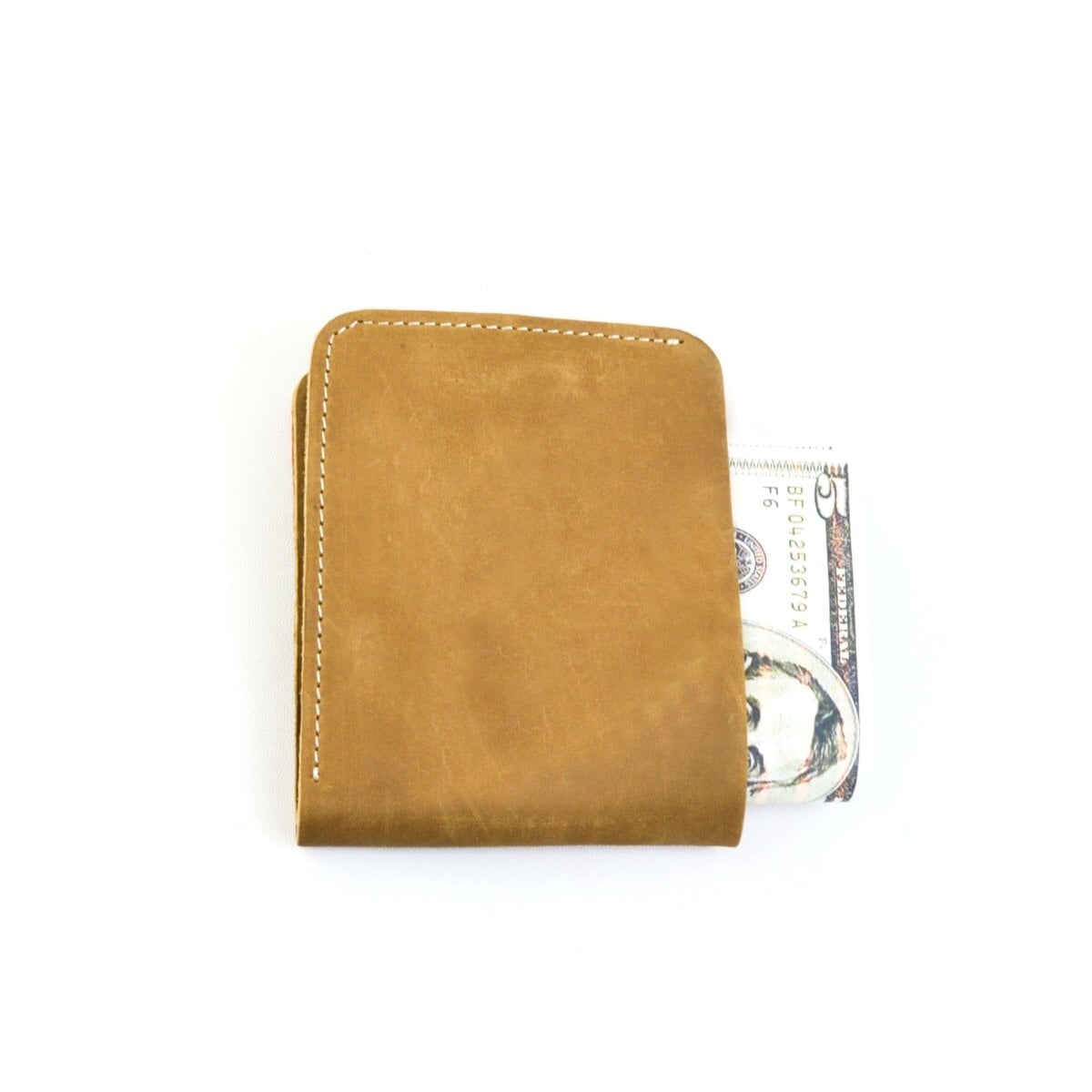 Vintage Buffalo Leather Wallet With A Rustic Finish | This Wallet Combines A Classic Look With Modern Functionality.